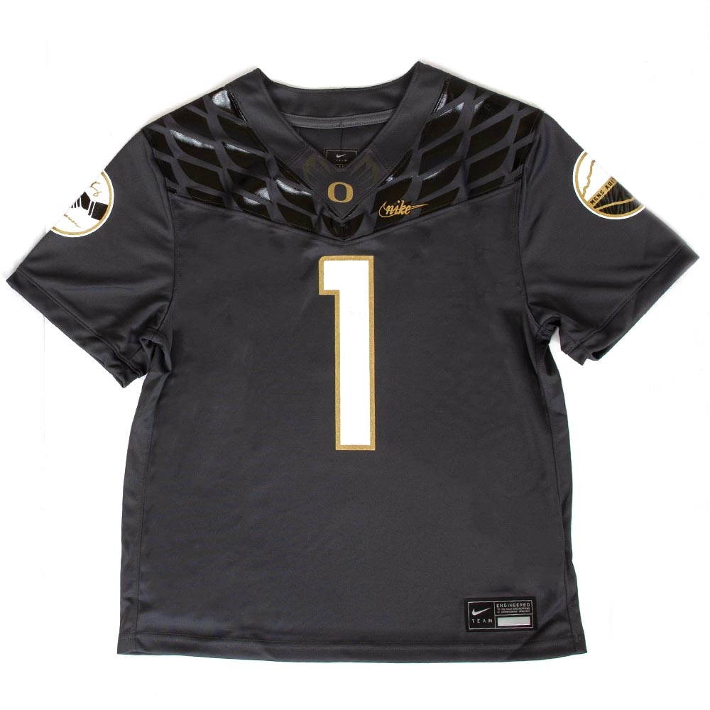 Classic Oregon O, Nike, Grey, Jerseys, Polyester, Kids, Youth, Football, Alt Pack, 1010077